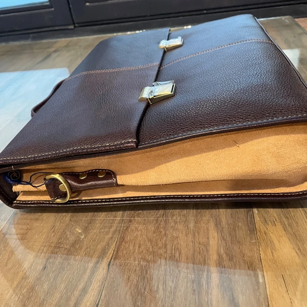 New with Tags Dr Koffer Leather Briefcase